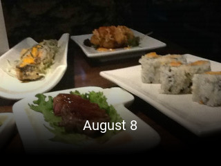 Book a table now at August 8