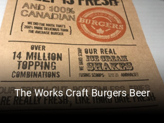 The Works Craft Burgers Beer book table