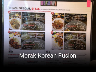 Morak Korean Fusion reservation