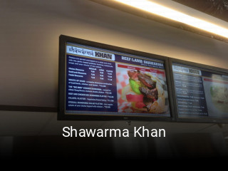 Shawarma Khan table reservation