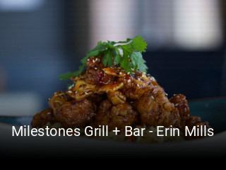 Milestones Grill + Bar - Erin Mills reserve table