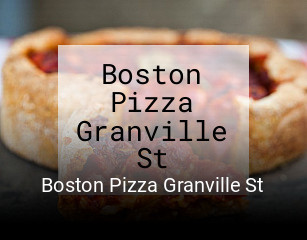 Boston Pizza Granville St book table