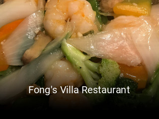 Fong's Villa Restaurant table reservation