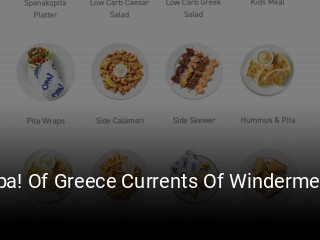 Opa! Of Greece Currents Of Windermere table reservation