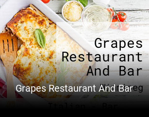 Grapes Restaurant And Bar book online