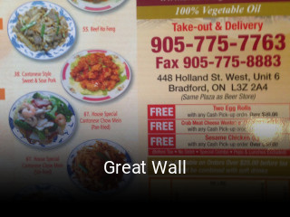 Book a table now at Great Wall