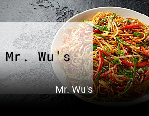 Book a table now at Mr. Wu's