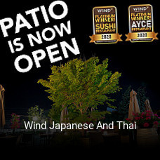 Book a table now at Wind Japanese And Thai
