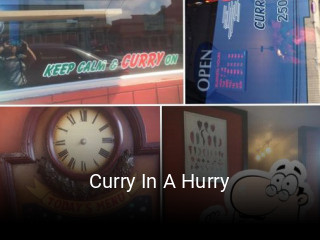 Book a table now at Curry In A Hurry