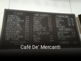 Café De' Mercanti book table