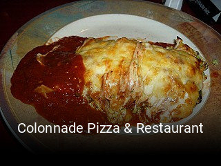 Book a table now at Colonnade Pizza & Restaurant