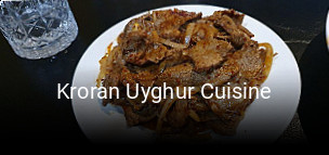 Book a table now at Kroran Uyghur Cuisine