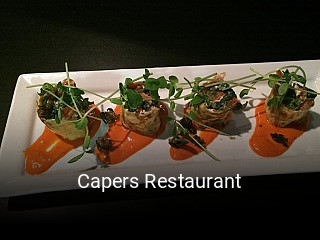 Book a table now at Capers Restaurant