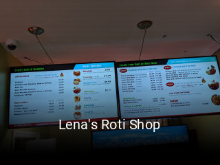 Lena's Roti Shop book table