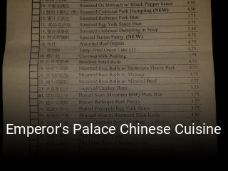 Emperor's Palace Chinese Cuisine book online
