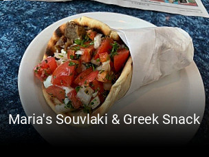 Maria's Souvlaki & Greek Snack book table