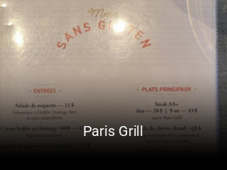 Book a table now at Paris Grill