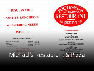 Book a table now at Michael's Restaurant & Pizza