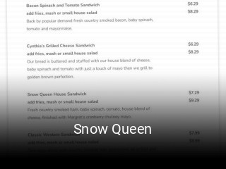 Snow Queen table reservation