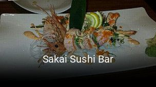 Book a table now at Sakai Sushi Bar