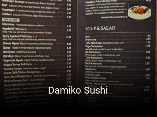 Damiko Sushi table reservation