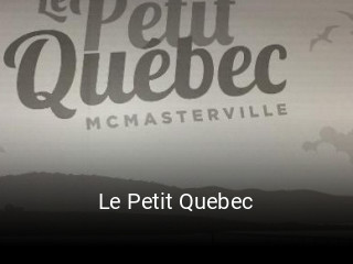 Le Petit Quebec reserve table
