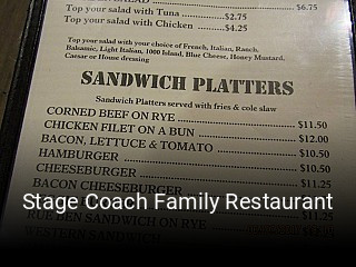 Stage Coach Family Restaurant reserve table