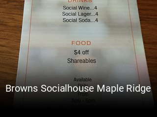Browns Socialhouse Maple Ridge table reservation