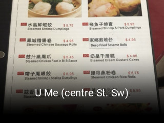 Book a table now at U Me (centre St. Sw)